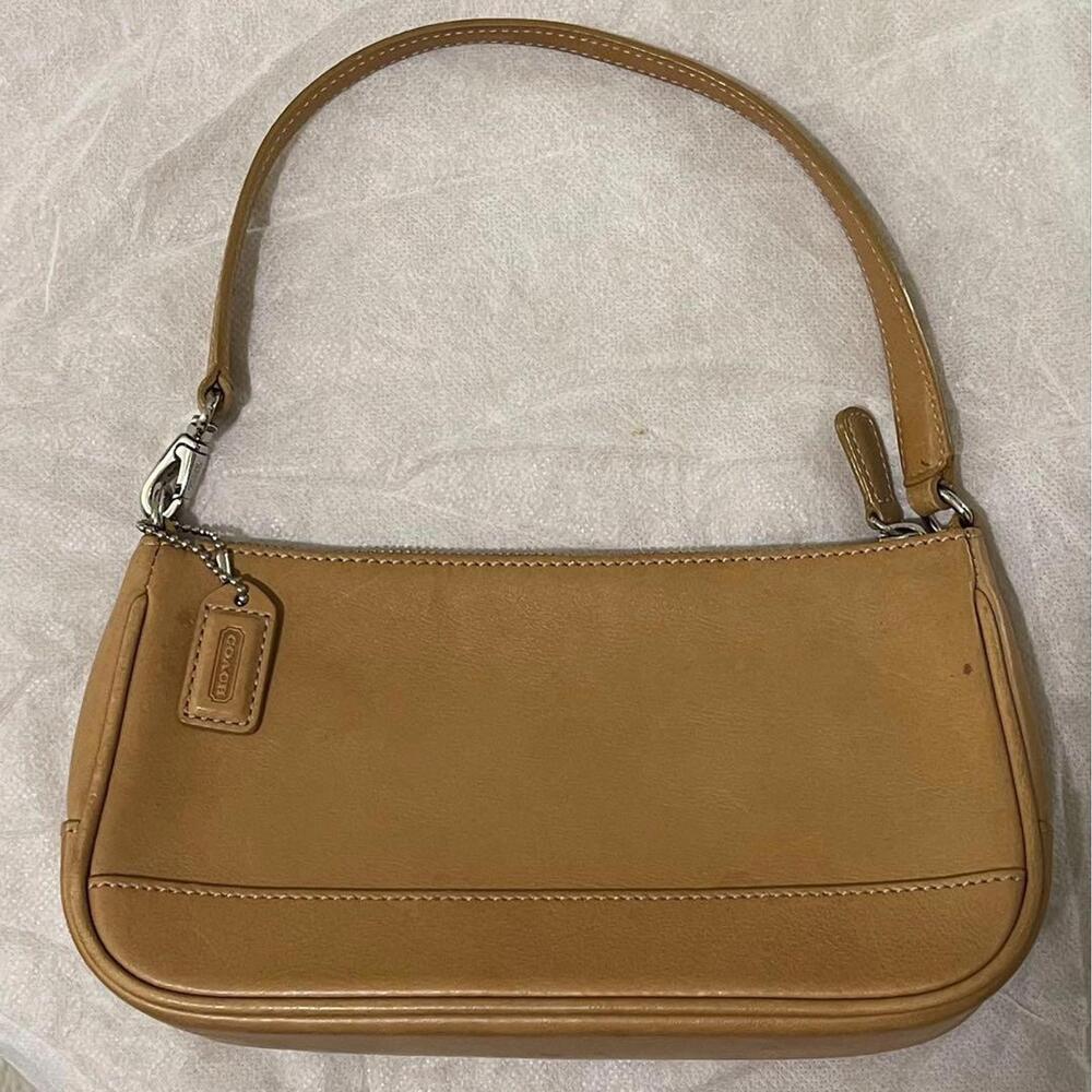 Coach, One-shoulder bag, Accessory Pouch, Leather, 7785, Camel, Good product